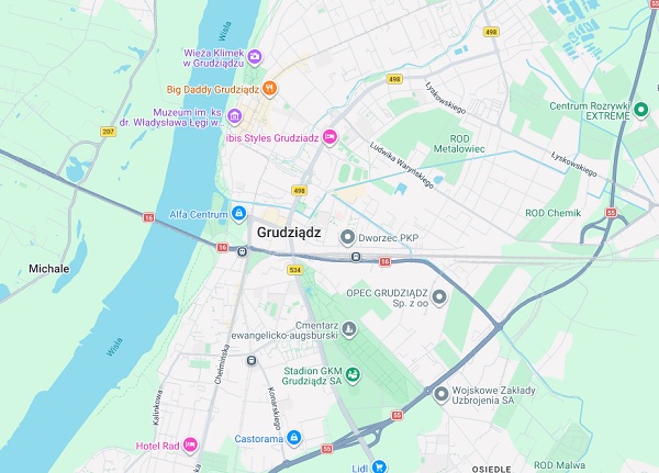 Mapa Grudzi�dza
