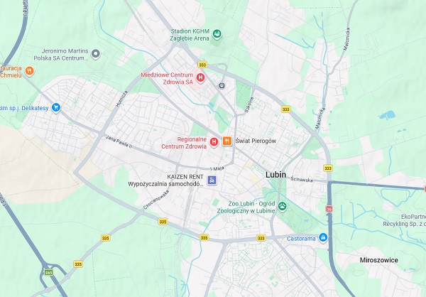 Mapa Lubina