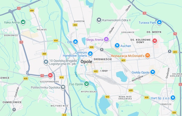 Mapa Opola