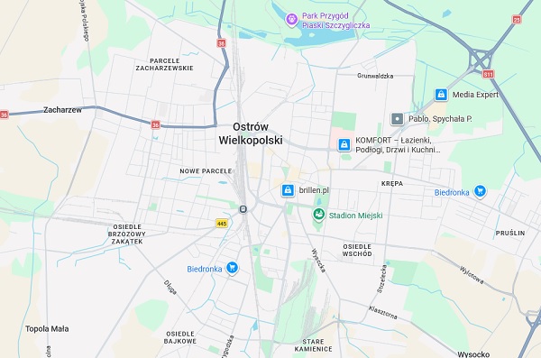 Mapa Ostrowa Wielkopolskiego